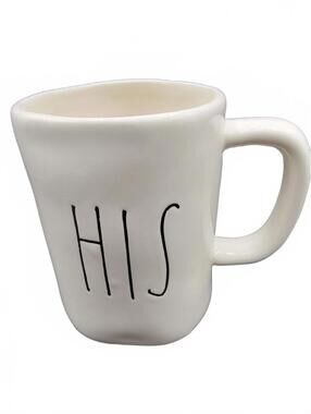 White Ceramic 'HIS' Coffee Mug